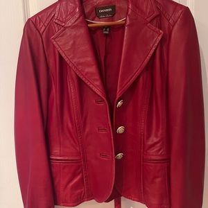 Soft Italian red leather jacket